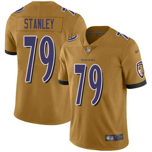 Baltimore Ravens Limited Gold Men Ronnie Stanley Jersey NFL Football #79 Inverted Legend